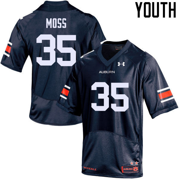Youth Auburn Tigers #35 James Owens Moss College Football Jerseys Sale-Navy